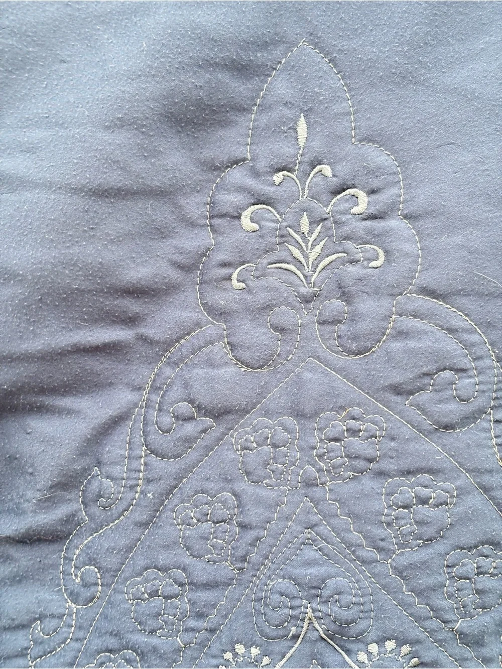 Better Homes And Gardens Dusty Blue Embroidered Quilt